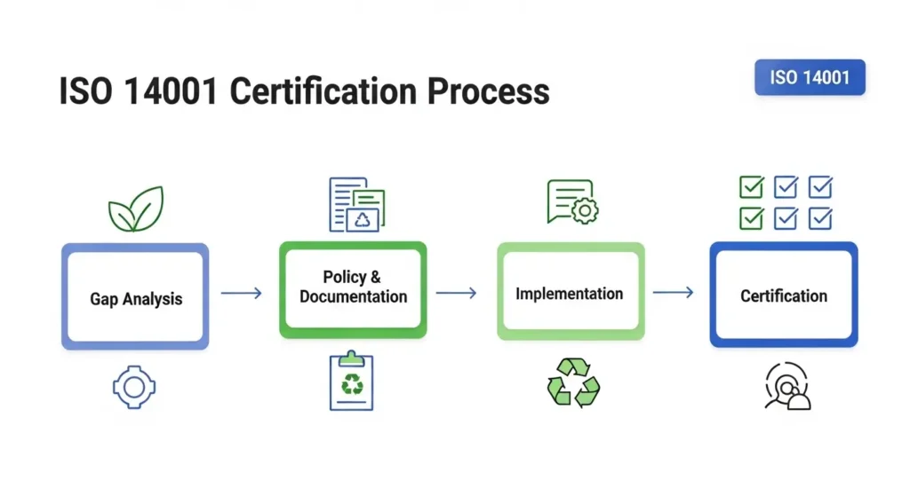 ISO 14001 process step by step workflow