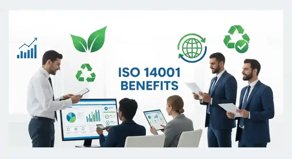 benefits of ISO 14001 certification including cost savings and compliance improvement