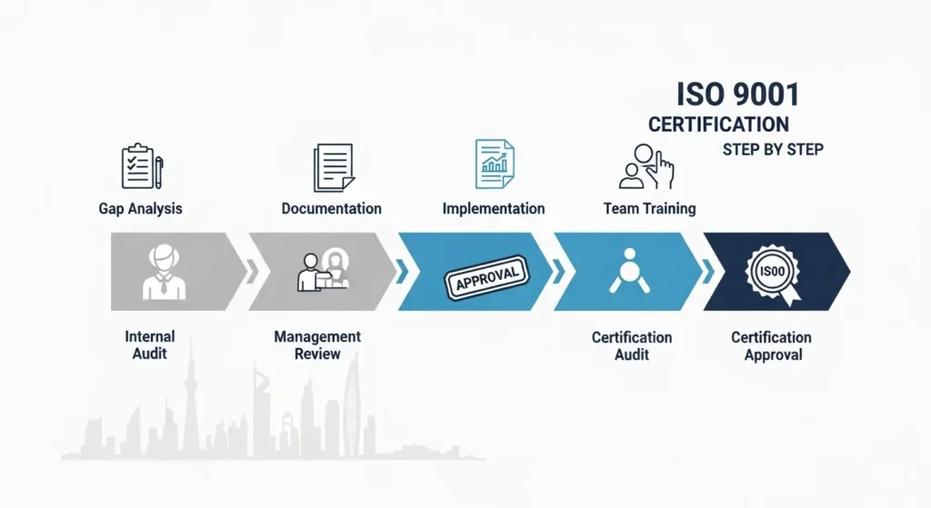 ISO 9001 certification process step by step for businesses
